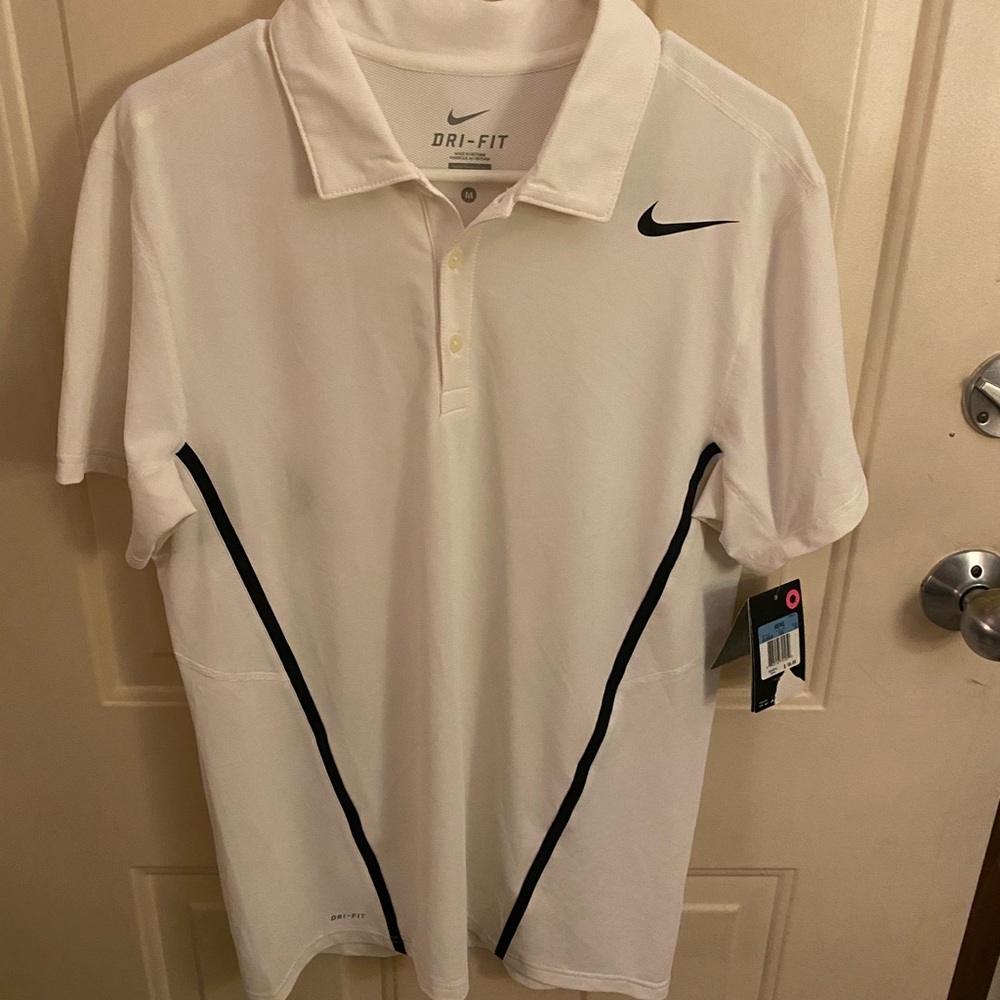 Nike Men’s Dri Fit White Polo Medium